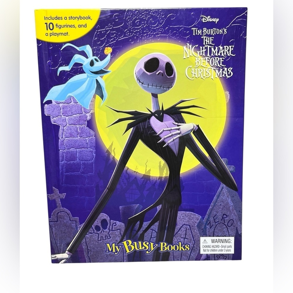 Disney NEW Tim Burtons Nightmare Before Christmas My Busy Books 10 figures & mat